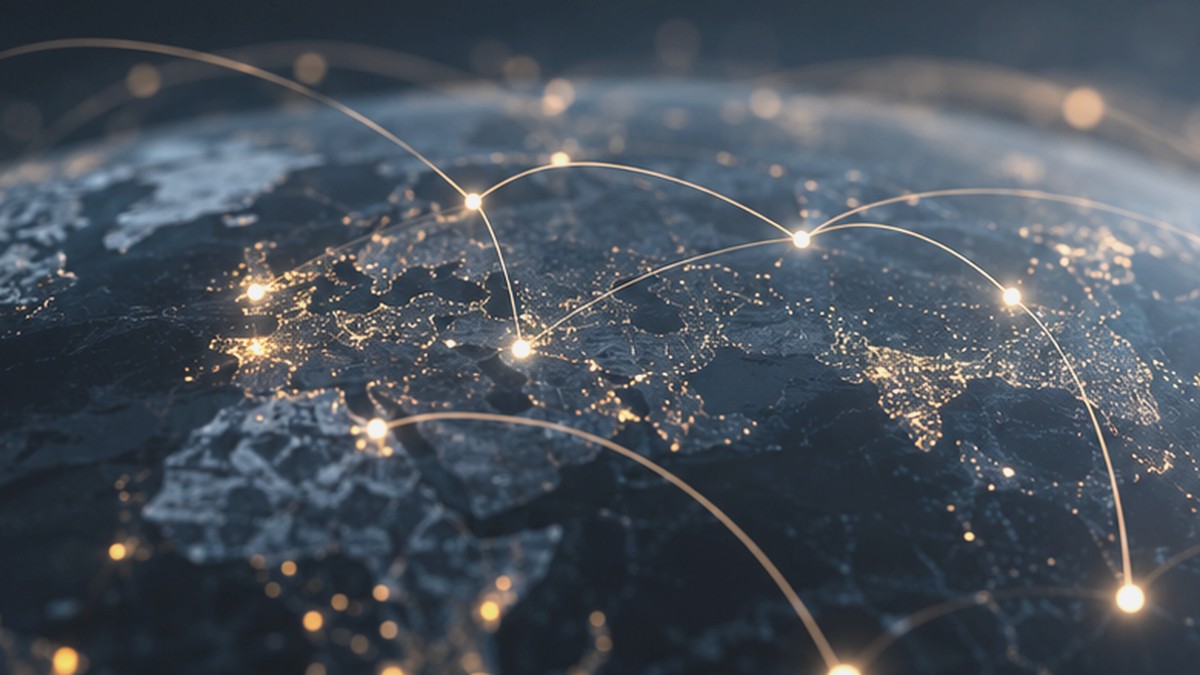 Global financial crime investigation network showing cross-border connections, jurisdictions and linked evidence sources.